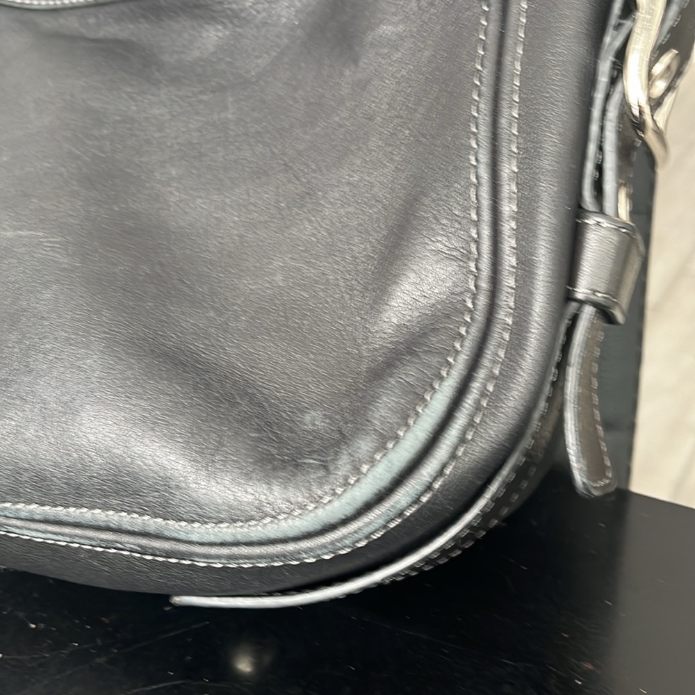 Coach Zoe Womens Black Leather Zipper Closure Hobo Shoulder Bag Purse - Picture 14 of 16